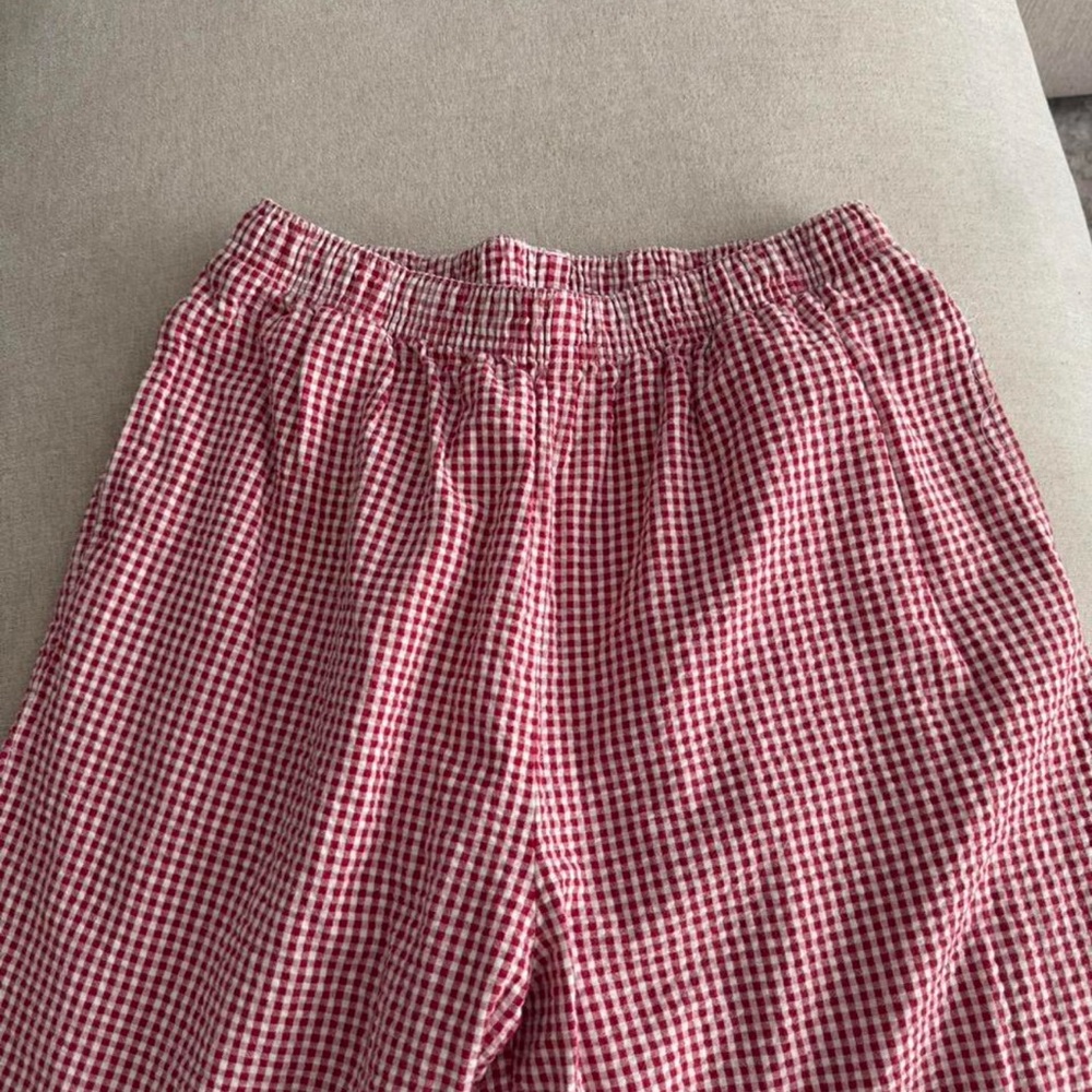 Classic Elements Red And White Gingham Pants - image 6